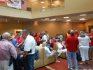 Gathering for the Red & White Dinner Cruise
