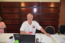 Dave Graham mans the registration table