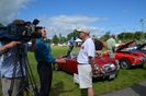 Local media coverage at the car show