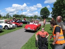 All kinds of wheels at the car show