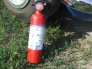 NEVER TRAVEL WITHOUT A FIRE EXTINGUISHER!